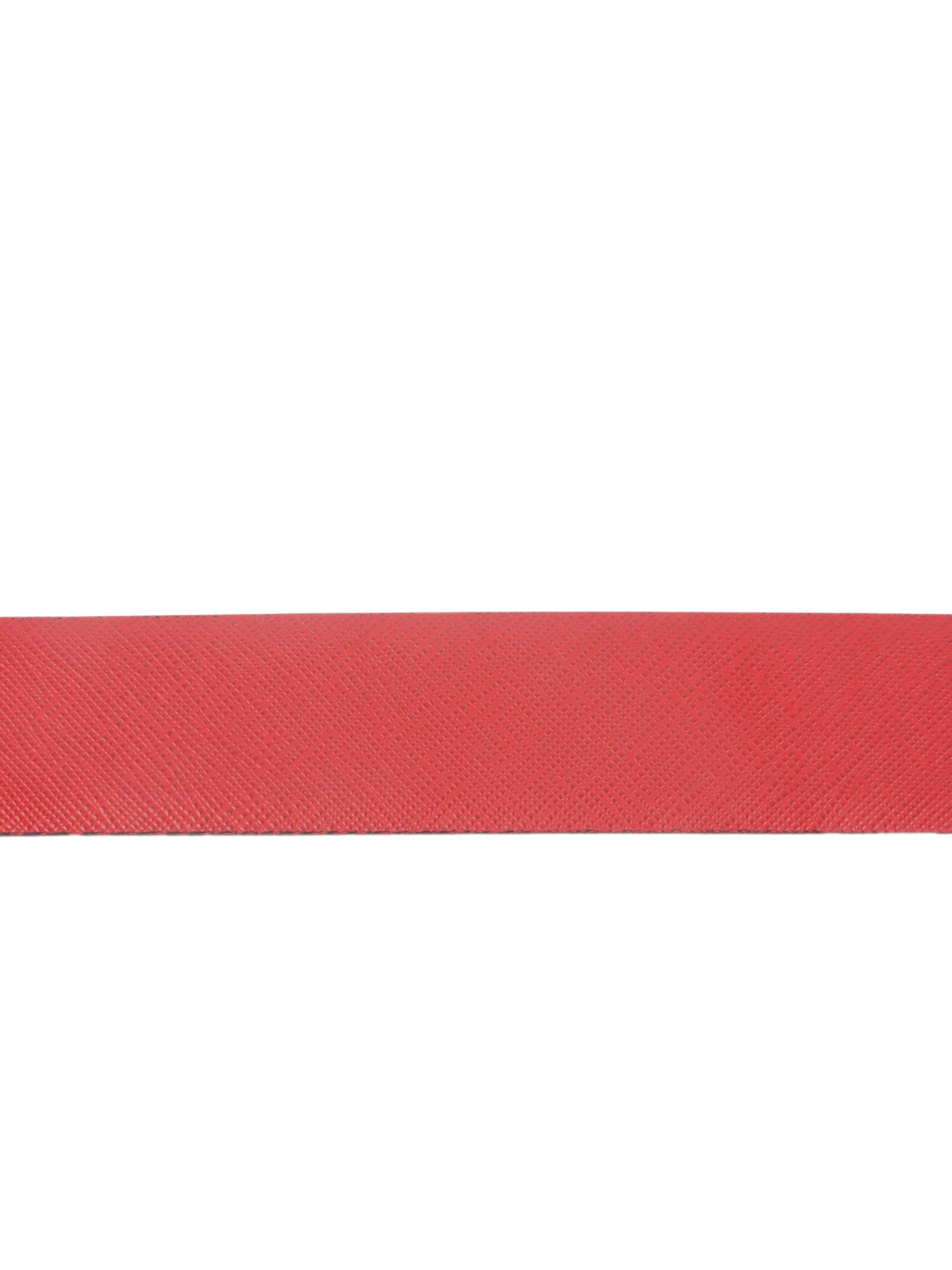 Prada Reversible Belt for Men & Women - Red & Black Leather Strap - Adjustable Waistband for Jeans, Pants & Dresses | Fashion Accessory for Casual & Formal Outfits