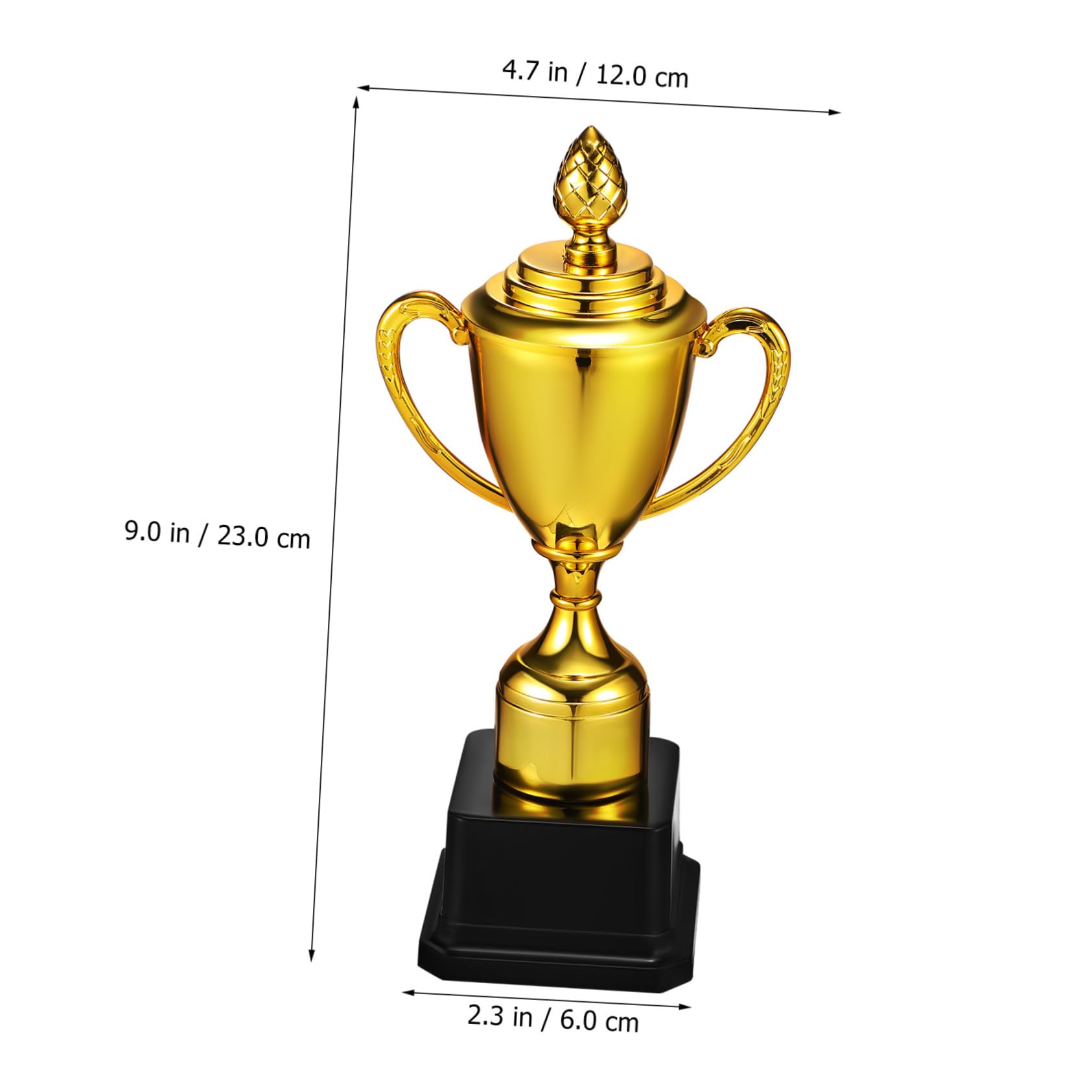 KOMBIUDA Plastic Trophy Toy - Gold Award Trophy for Kids Competition, Sports & School Rewards - Perfect for Birthday Parties, Classroom Prizes & Team Celebrations