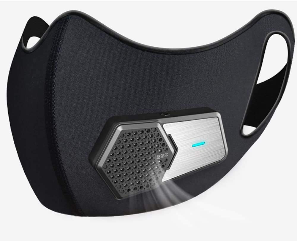 Rechargeable Cooling Face Mask with Fan for Cycling, Running & Outdoor Sports - Breathable & Sweatproof for Hot Weather Workouts