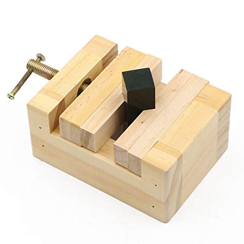 Mini Wood Flat Vise Clamp-On Bench Vise - Heavy Duty Woodworking Tool for Carving, Engraving & DIY Projects - Perfect for Workshop, Garage & Crafting