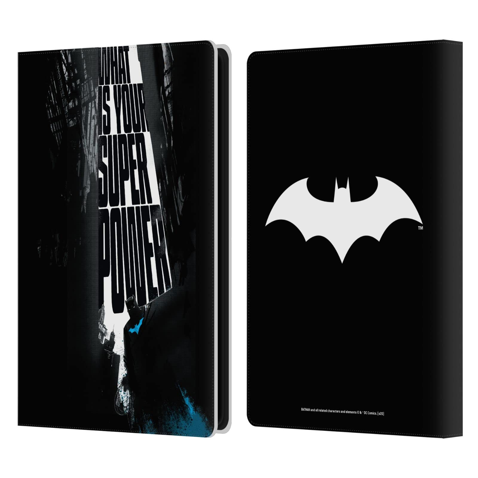 Head Case Designs Batman DC Comics Super Power Duality Leather Kindle Case – Officially Licensed Book Wallet Cover for Kindle Paperwhite 4 (2019) – Perfect for Reading, Travel & Comic Fans