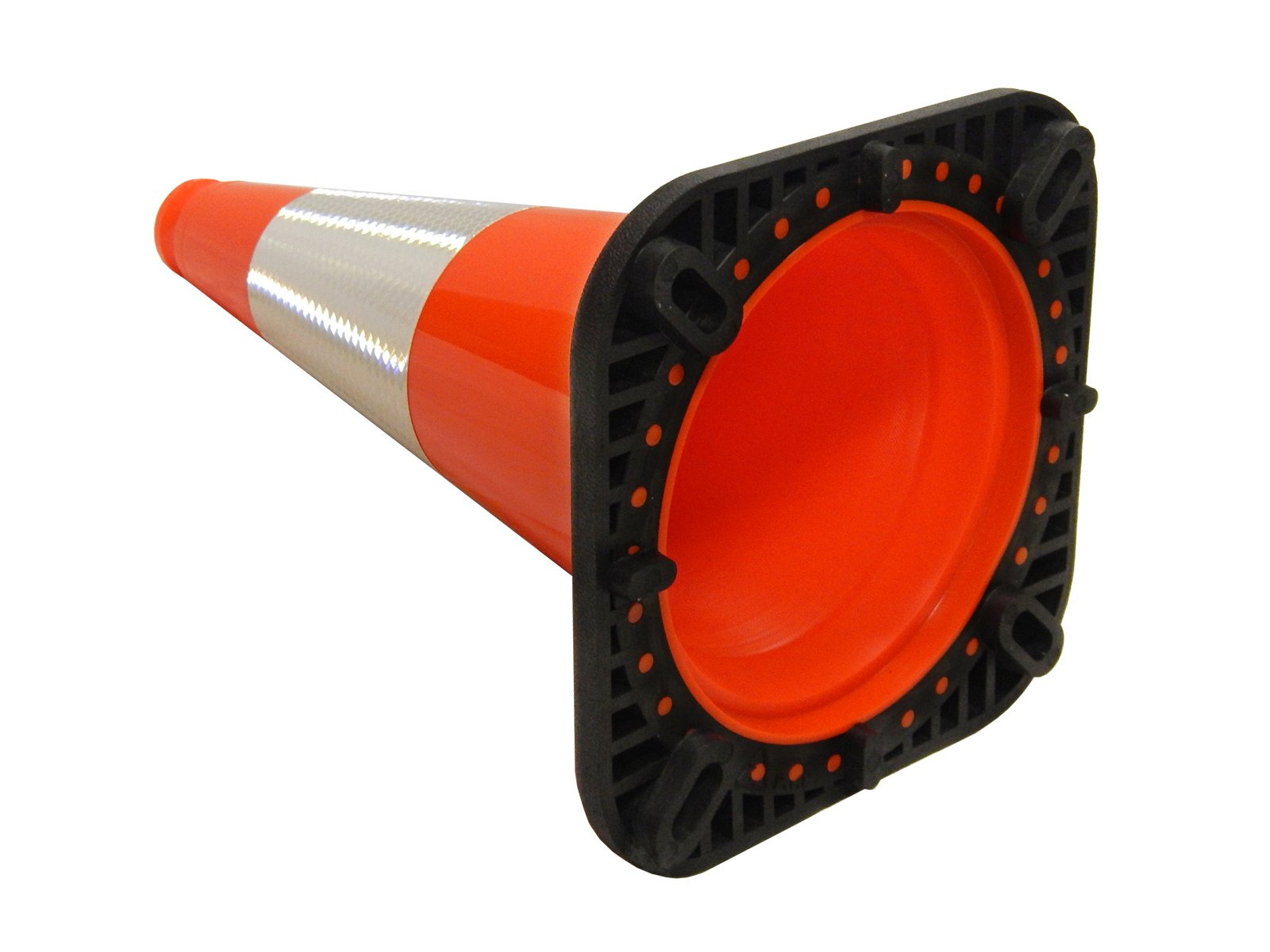 JBC Safety Plastic Revolution Series Traffic Cone 6-Piece Set (RS45015C3M6) - High Visibility Road Safety Cones for Construction Zones, Parking Lots & Events