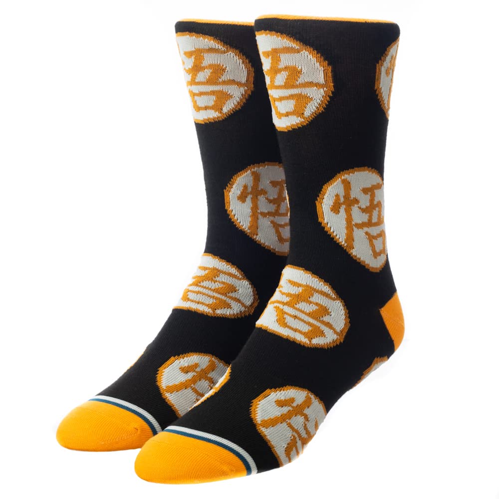 Dragon Ball Z Anime 5-Pack Men's Cotton Crew Socks - Comfortable Cartoon Character Socks for Daily Wear, Gym & Cosplay