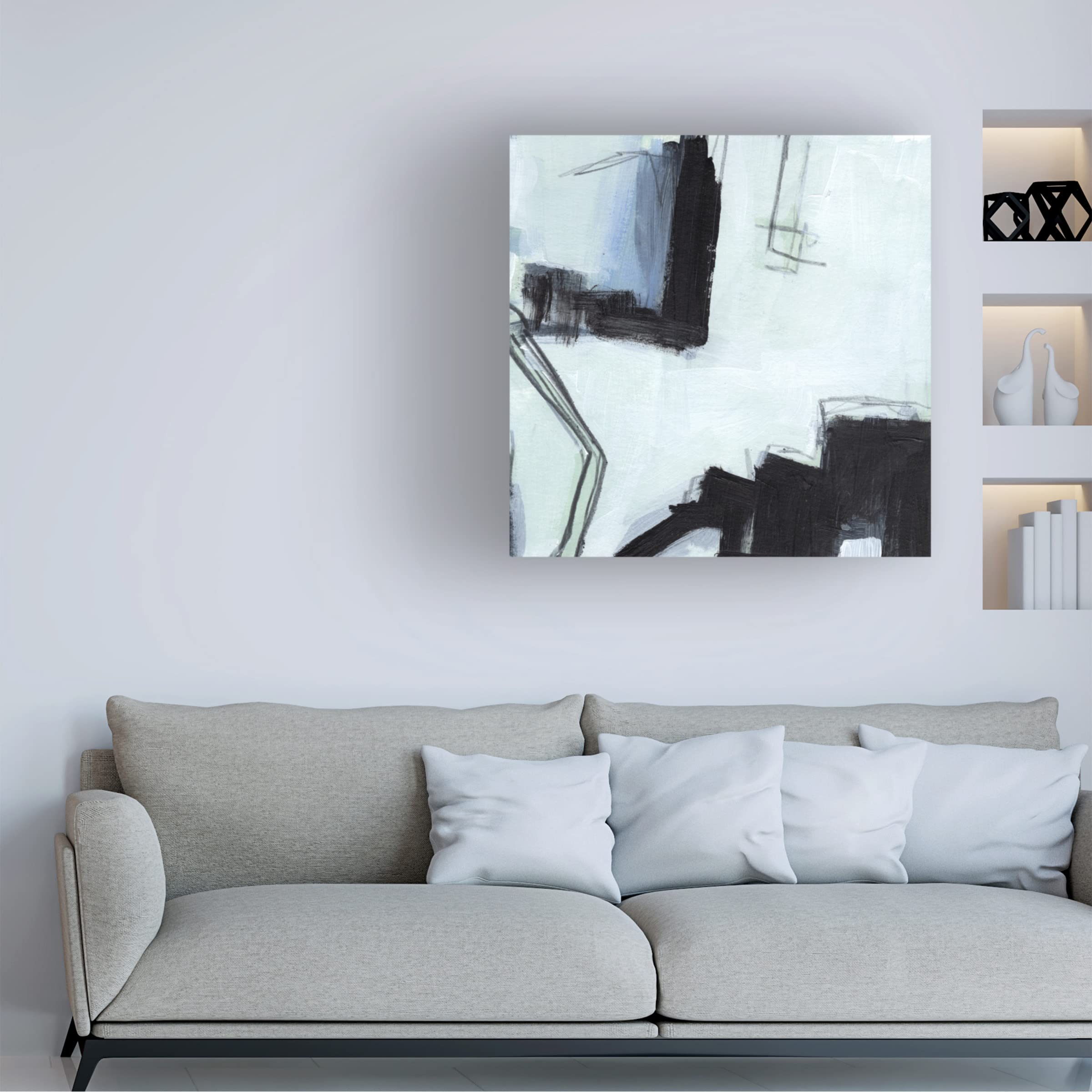 Fractal Sky I Canvas Wall Art by Jennifer Paxton Parker - Modern Abstract Painting for Living Room, Bedroom & Office Decor