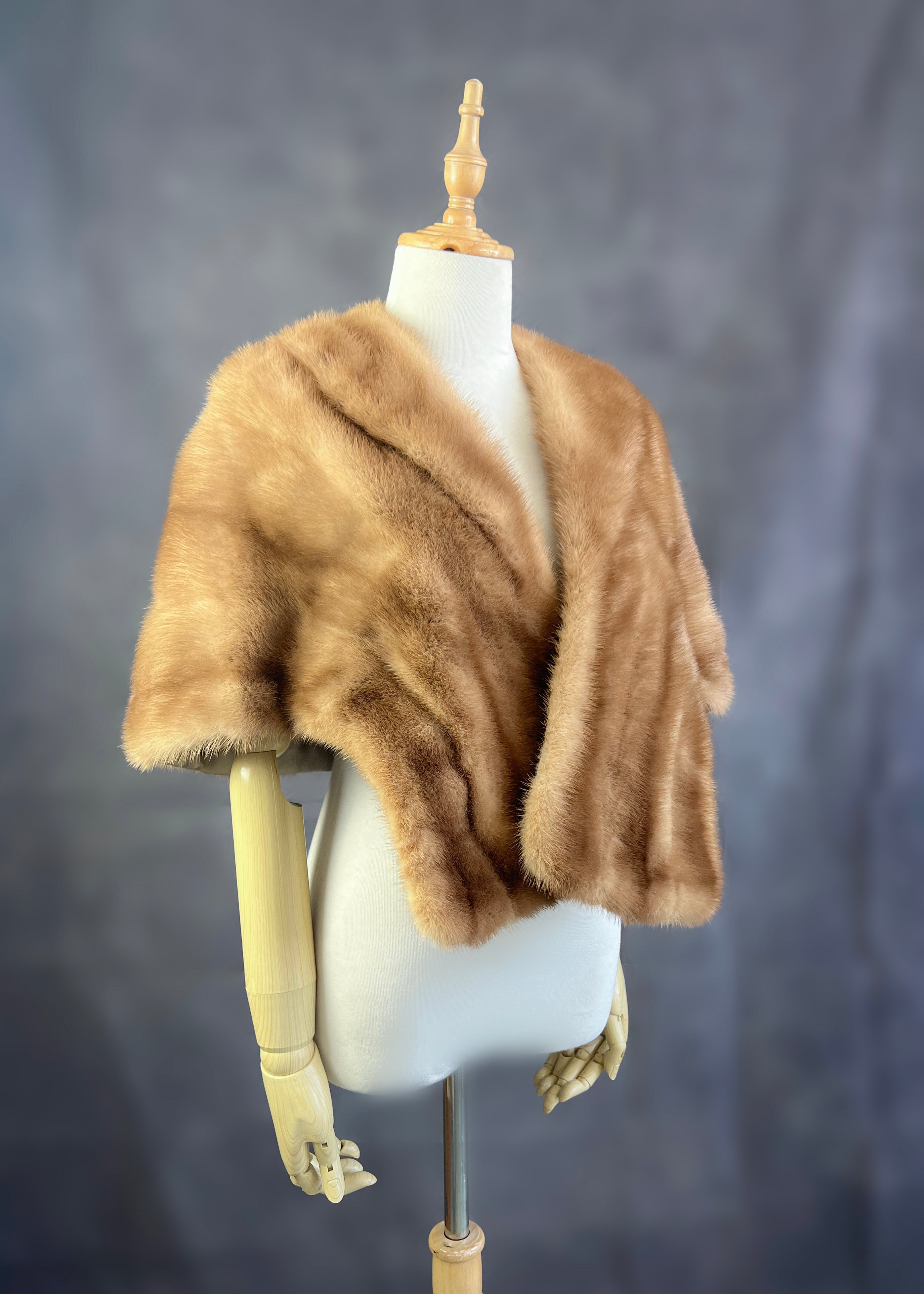 Luxury Real Mink Fur Stole Shawl - Soft & Warm Winter Wrap for Women (Mink01) | Perfect for Evening Parties, Weddings & Cold Weather Fashion
