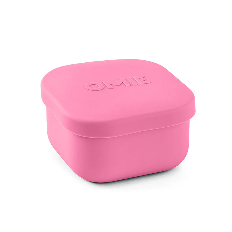 OmieSnack Silicone Food Storage Container - BPA-Free, Leak-Proof Lunch Box for Kids & Adults - Perfect for School, Work, Picnics & Travel - Pink