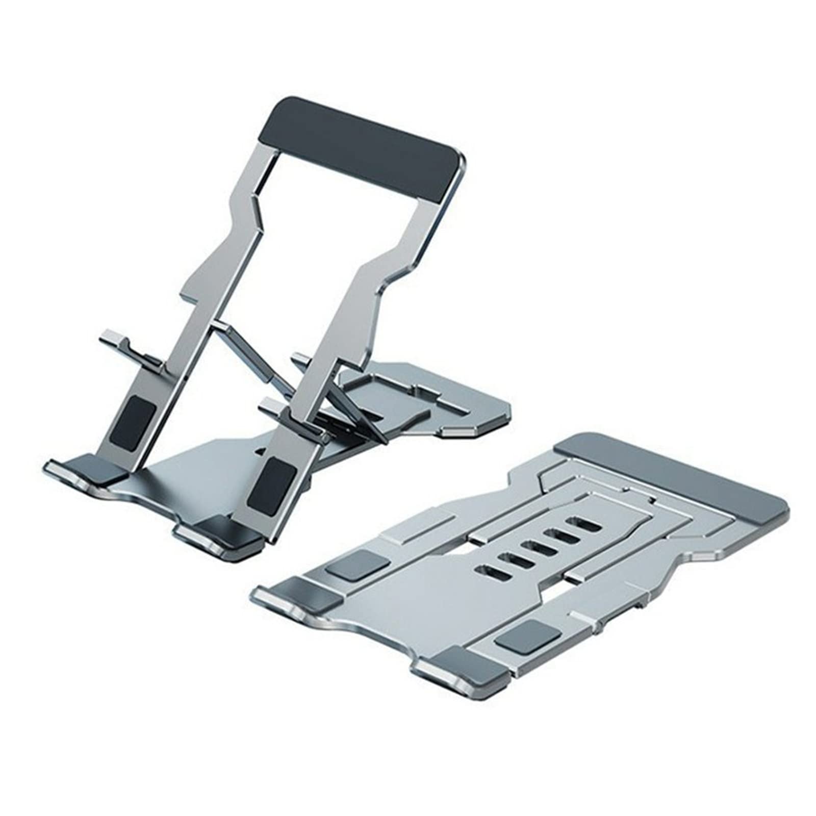 Adjustable Aluminum Alloy Foldable Phone Stand - Portable Desk Cell Phone Holder Cradle Dock for iPhone, Samsung & Most Smartphones | Perfect for Home Office, Bedside & Travel Use
