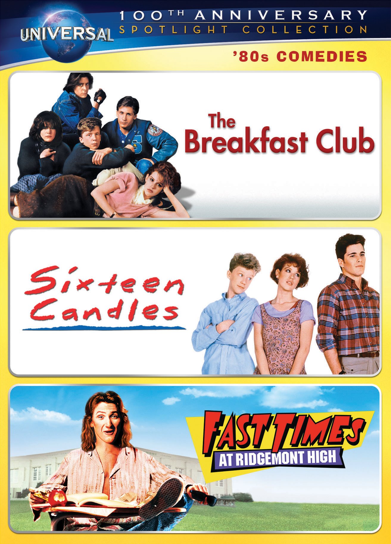 Best 80s Comedy Movies Collection - The Breakfast Club, Sixteen Candles, Fast Times at Ridgemont High (Universal 100th Anniversary) - Perfect for Movie Nights & Nostalgic Entertainment