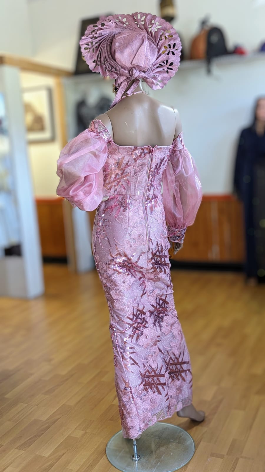 Elegant Light Lilac Mermaid Maxi Dress with Off-Shoulder Lace & Sequins - African Inspired Bustier Gown for Women | Perfect for Prom, Evening Parties & Special Occasions