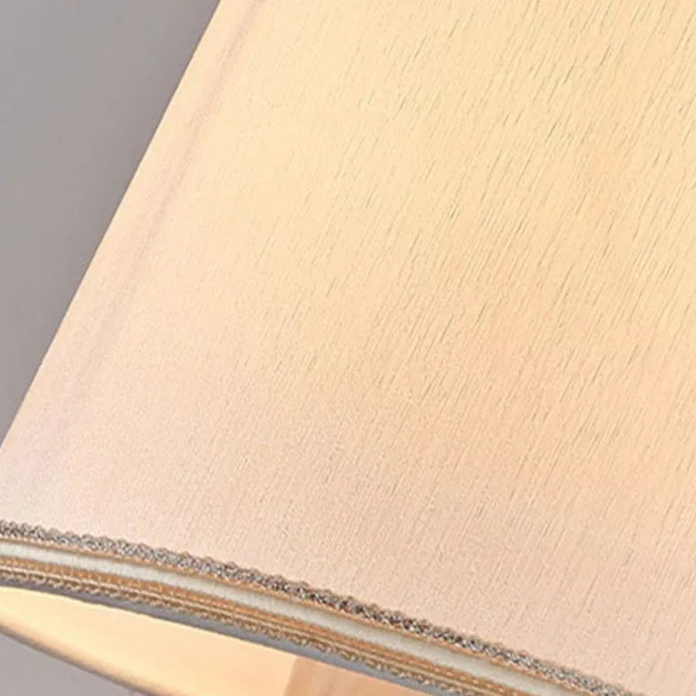 Modern Wooden Base Fabric Shade Wall Lights - Elegant Home Decor for Living Room, Bedroom & Office Lighting