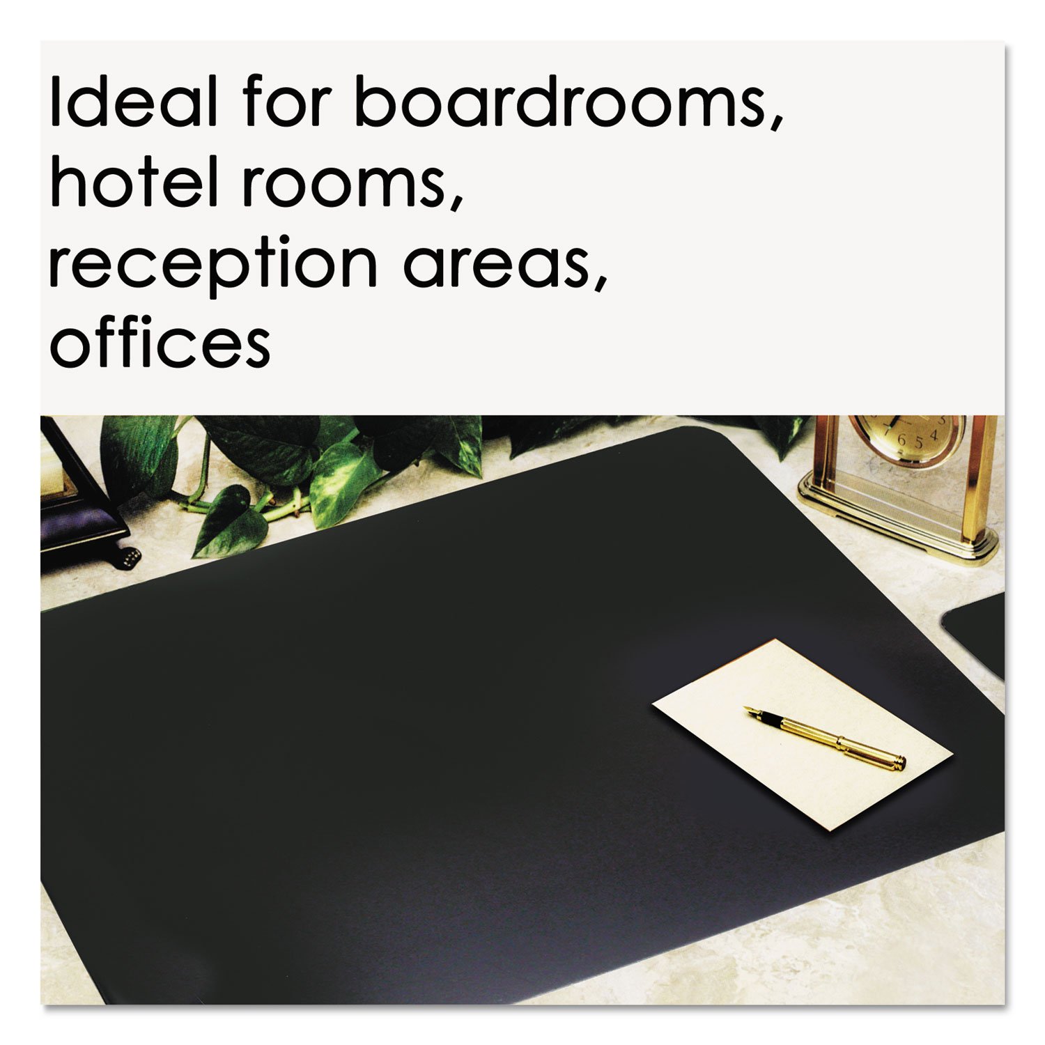 Premium Leather Desk Pad with Built-in Coaster - AOP2036LE - Waterproof Office Desk Protector for Writing, Mouse & Keyboard Use - Perfect for Home & Office Workspaces