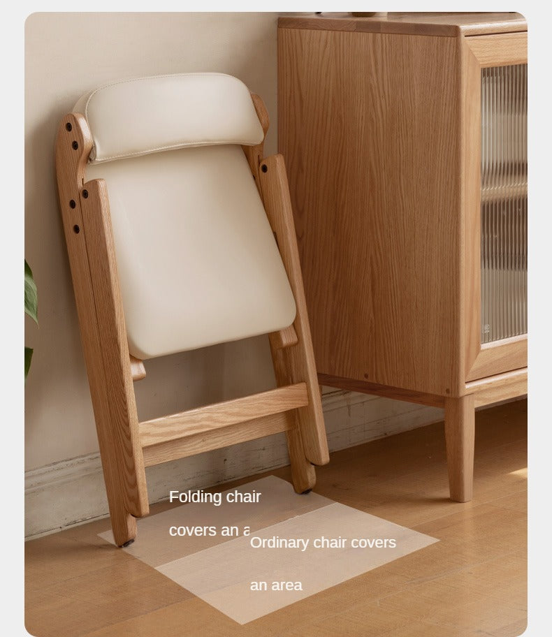 Premium Oak Solid Wood Folding Chair - Organic, Durable & Portable - Perfect for Camping, Picnics, Beach, Patio & Indoor Use