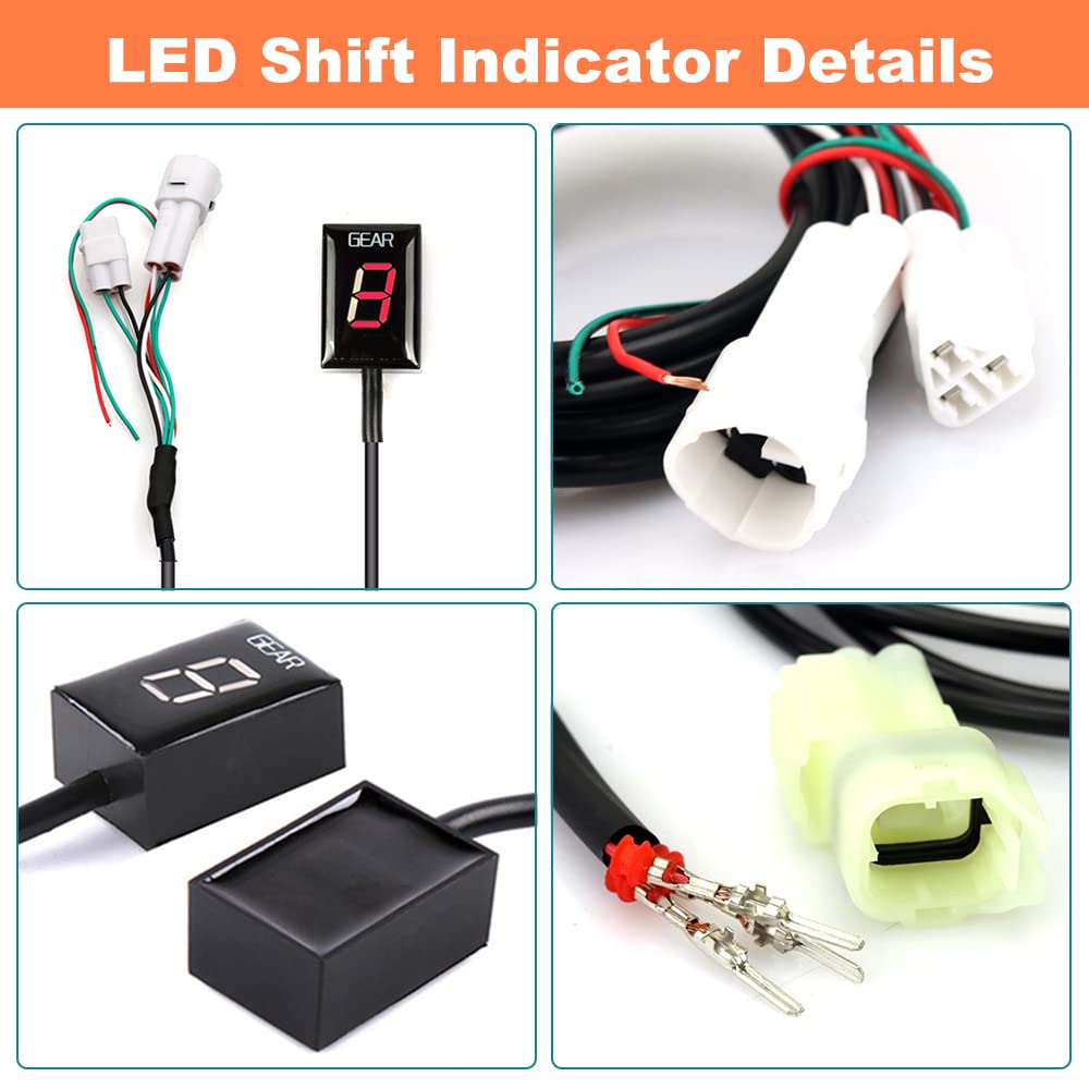 6 Speed Digital Motorcycle Gear Indicator - LED Shift Display for Yamaha Bikes | Universal Fit for Street & Racing Bikes | Perfect for Track Days & Commuting