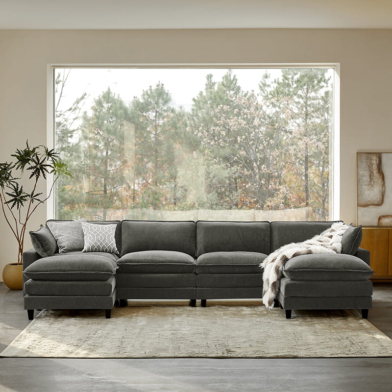 Aichele Sectional Sleeper Sofa with Triple Layer Cushions - Convertible L-Shaped Sofa Bed for Small Spaces, Comfortable Guest Bed & Living Room Furniture - Perfect for Apartments, Dorms and Home Theater Rooms