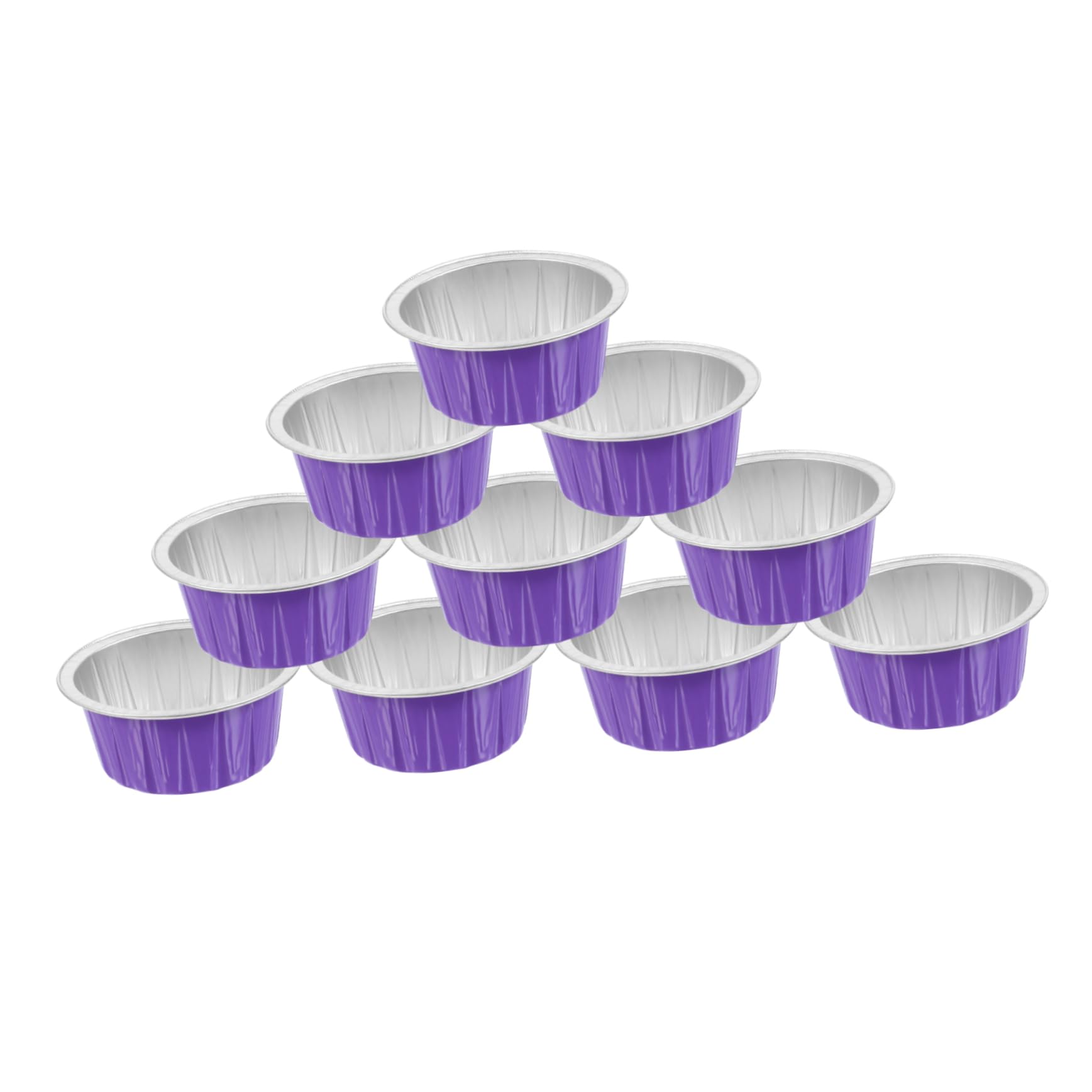 20 Pcs Purple Aluminum Foil Wax Melting Bowls for Hair Removal & Candle Warmer - Wax Pot Replacement, Waxing Container, Baking Cups - Perfect for Salon, Spa & DIY Beauty Treatments