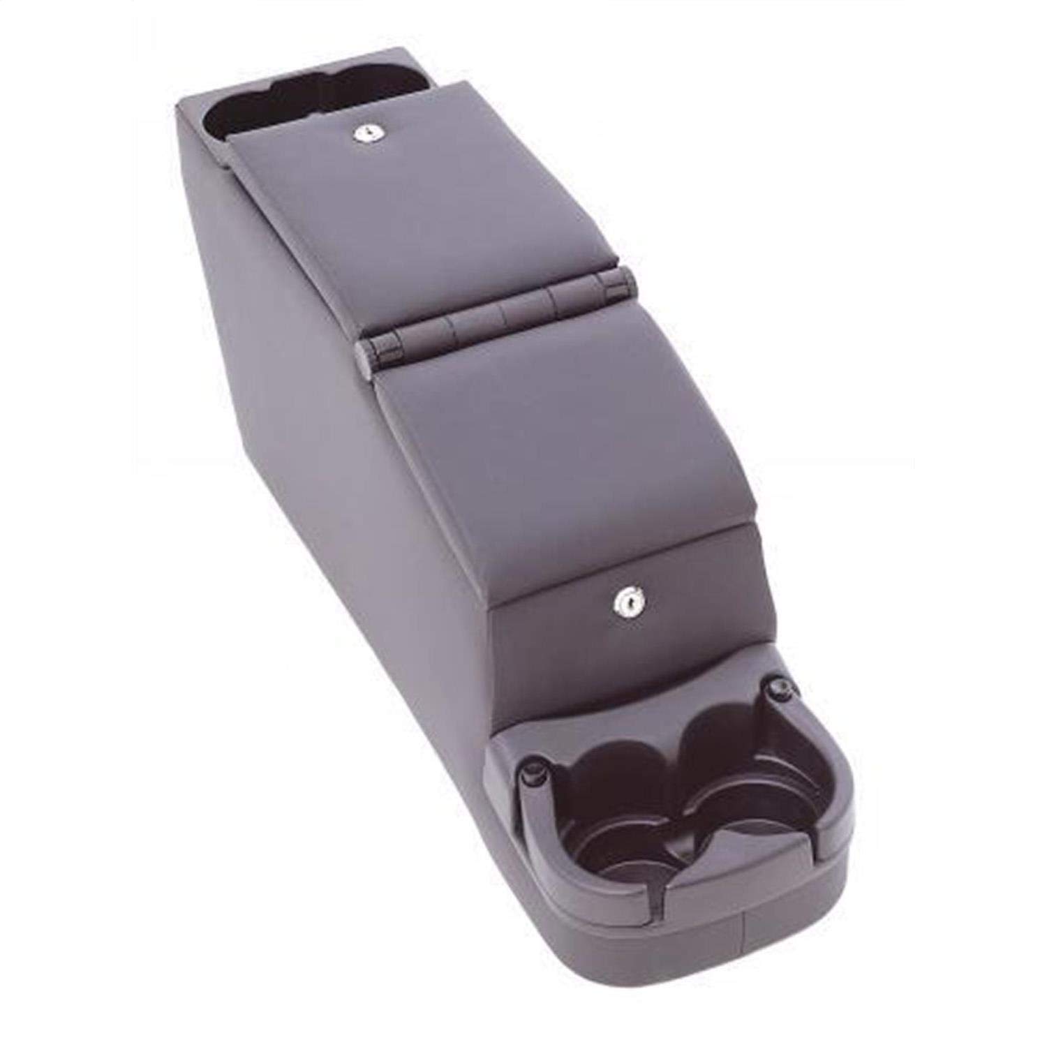 Jeep CJ Wrangler YJ Locking Center Console - Grey Denim Storage Box | Fits 1976-1983 CJ5 & 1976-1986 CJ7 | Secure Organizer for Off-Roading, Camping & Road Trips