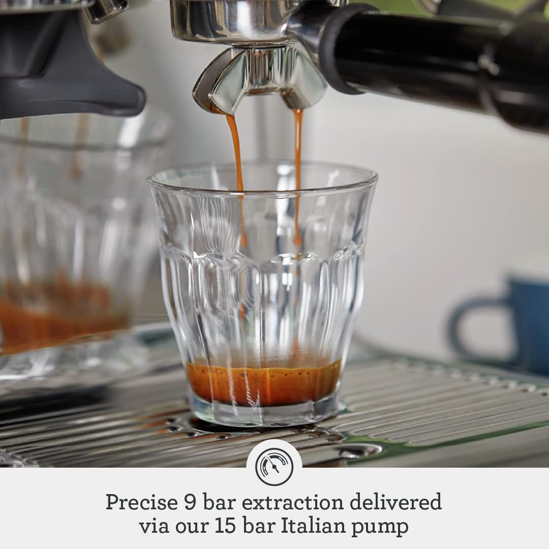 Sage Barista Express Espresso Machine with Built-in Grinder & Milk Frother - Automatic Bean to Cup Coffee Maker for Home Baristas (Black Truffle) - Perfect for Latte, Cappuccino & Espresso Lovers