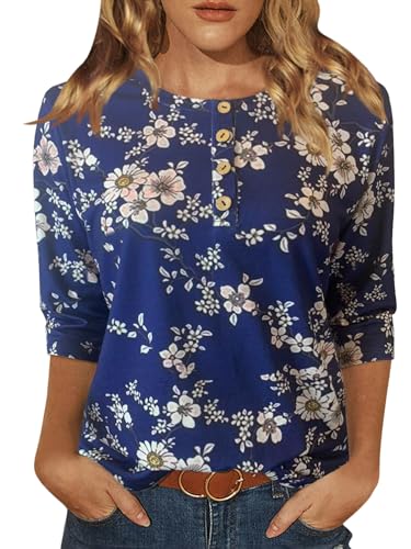 Blue White Floral