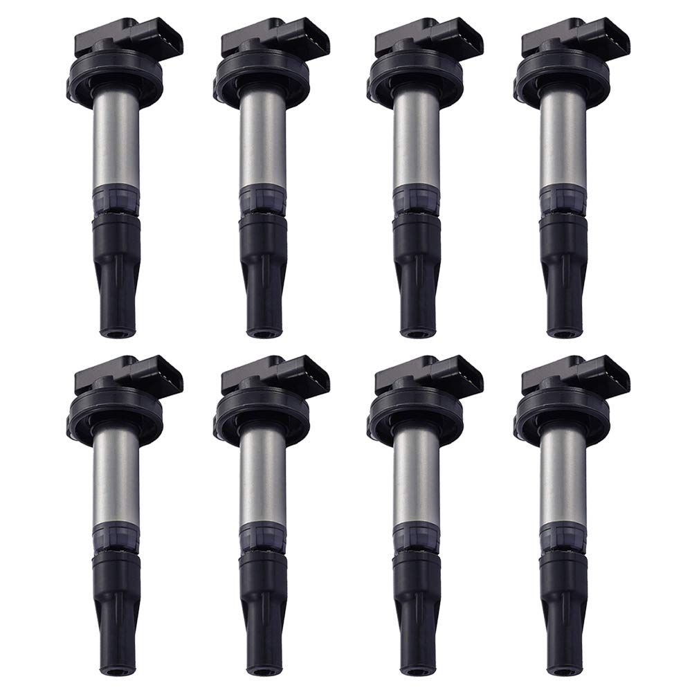 High-Performance Ignition Coil 8-Piece Set - Compatible with Jaguar S-Type, Super Vanden Plas, XF, XK, XJR, XKR, XJ8, XK8 & Land Rover LR3 Range Rover 4.2L 4.4L V8 Engines - OEM# 6R83-12A366-AA, UF519 - Perfect for Smoother Acceleration & Enhanced Engine Performance