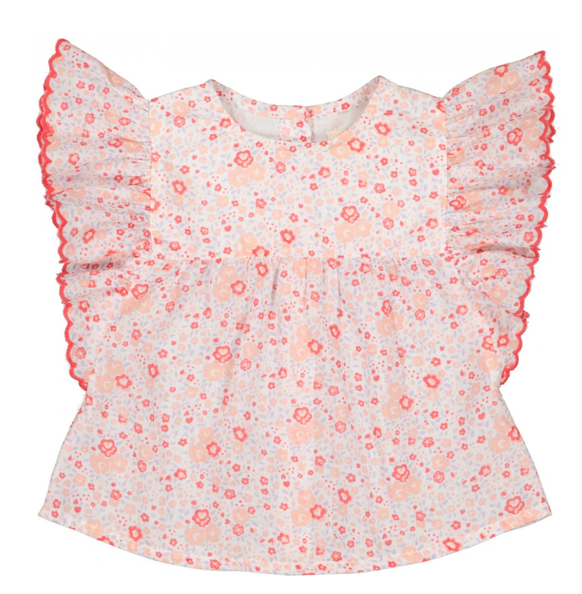 LOUIS LOUISE JASMIN TUNIC for Baby Girls 12M-2Y | Soft Cotton Floral Print Top | Perfect for Playdates & Family Photos