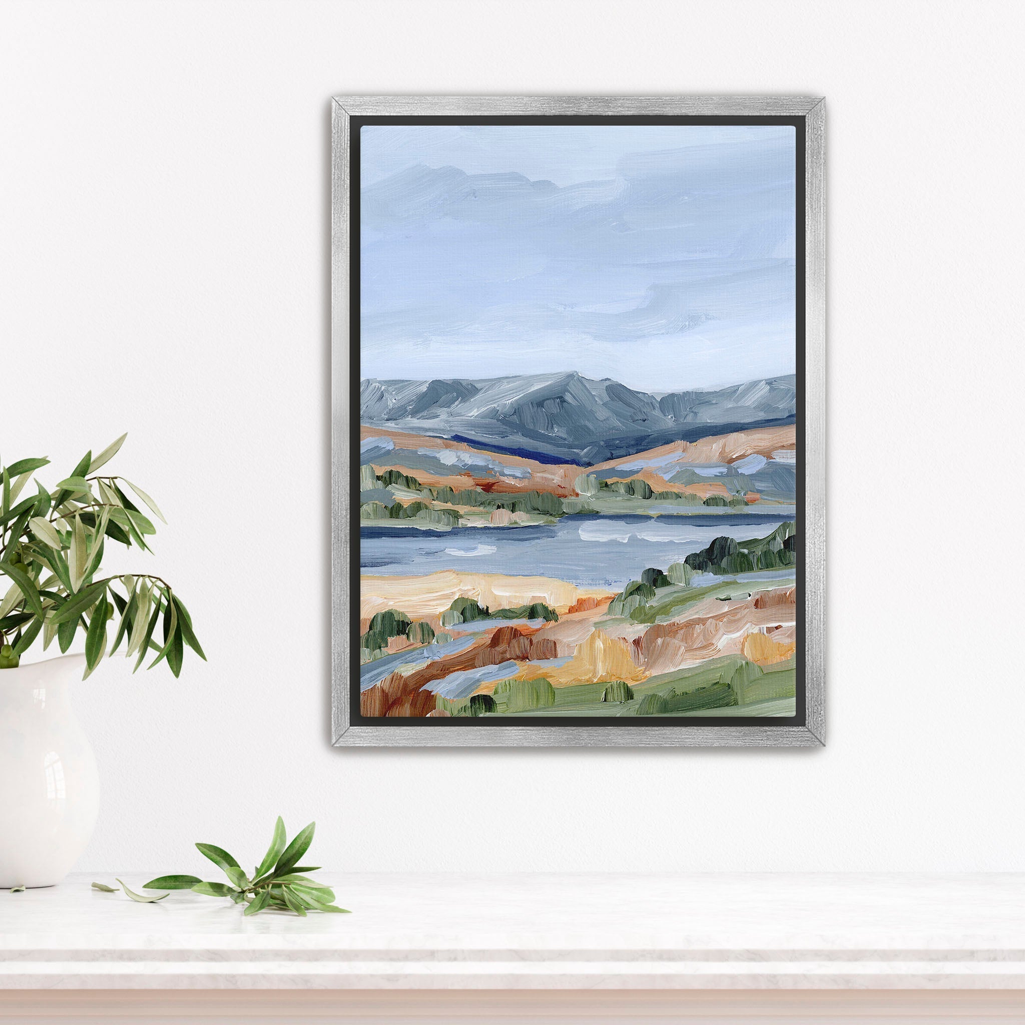 Stunning Glacier Lake Art Print - Premium Canvas Wall Decor for Living Room, Bedroom & Office - Nature Landscape Painting for Home & Office Decor