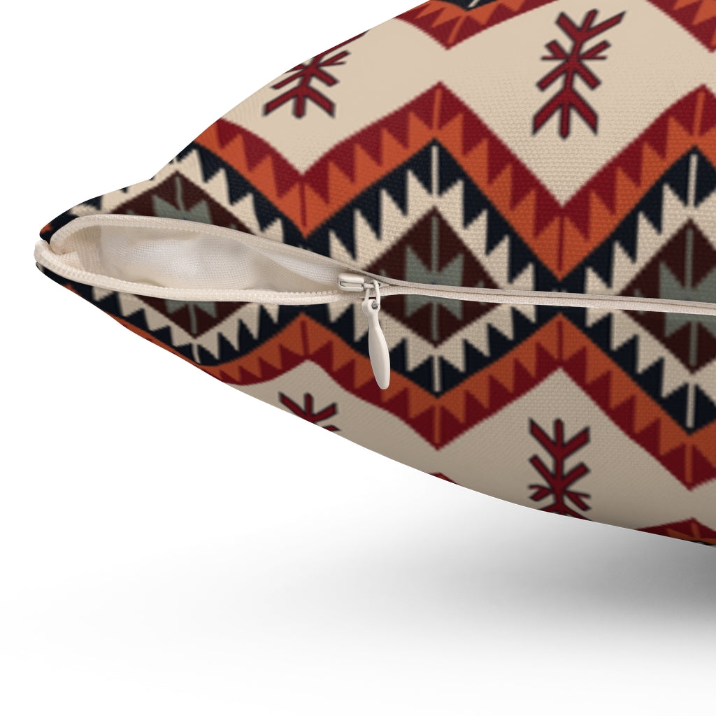 Valencia Valley Southwestern Throw Pillow - 18x18 Inch Square Decorative Cushion, Soft Spun Polyester Cover - Perfect for Sofa, Bed & Home Decor