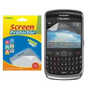 Amzer Super Clear Screen Protector for BlackBerry Curve 8900 - Anti-Scratch, Bubble-Free Protection with Microfiber Cleaning Cloth | Perfect for Office, Travel & Everyday Use