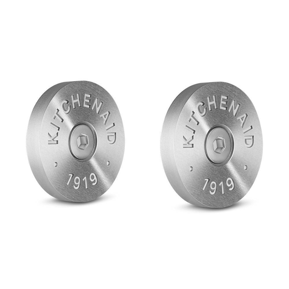 KitchenAid Commercial Style Range Handle Medallion Kit - Amana W11368841SI Replacement Part - Perfect for Kitchen Remodeling & Appliance Repair