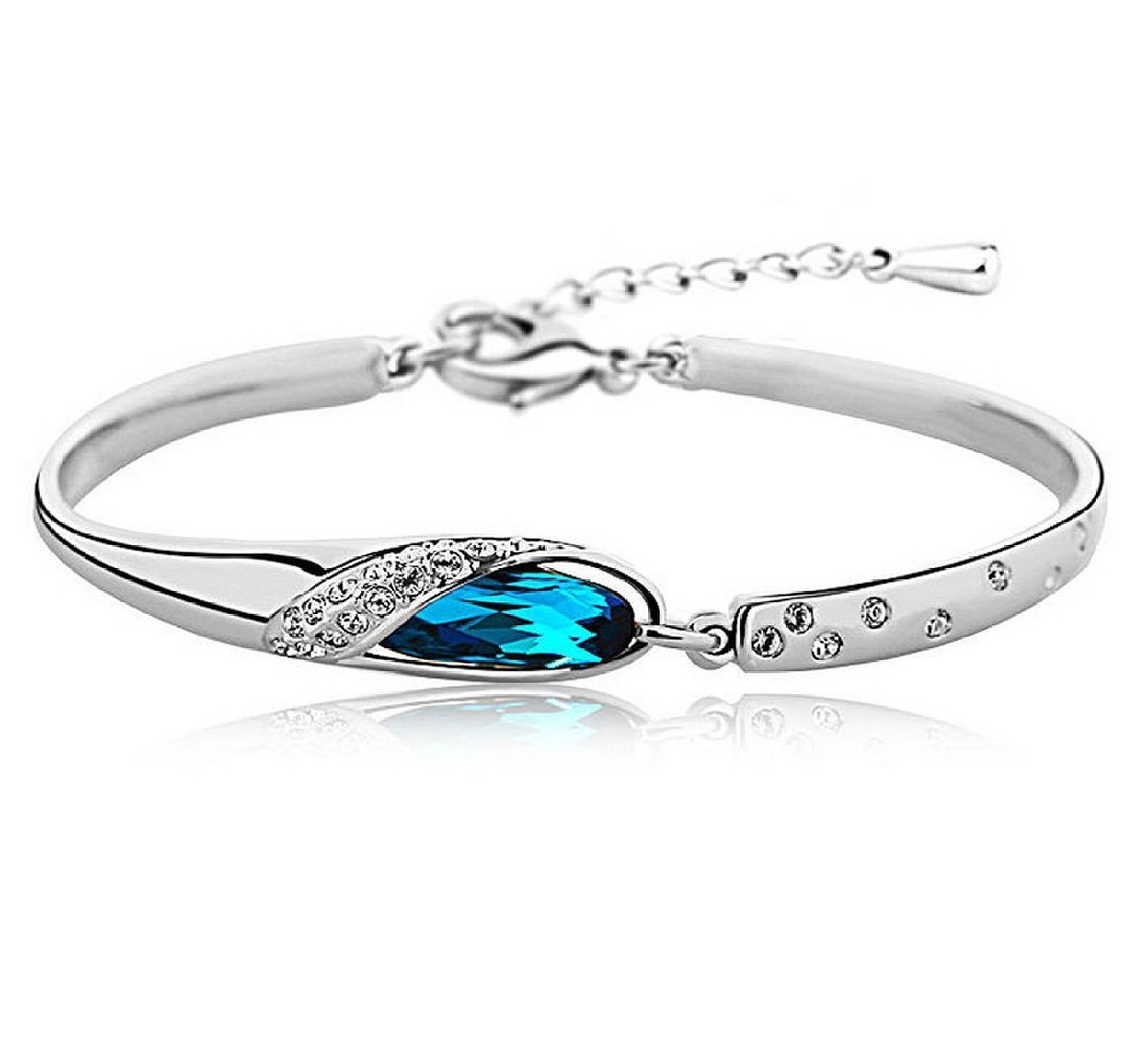 YouBella Crystal Bracelets for Women - Elegant Fashion Jewelry Set, Adjustable Bangle Bracelet for Girls & Teens | Perfect for Parties, Weddings & Everyday Wear