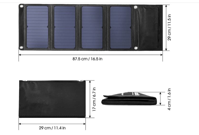 28W Solar Charger with 3 USB Ports - Waterproof & Foldable Solar Panel for Camping, Hiking, Travel - Compatible with iPhone, Android Phones, Tablets, Headphones, Speakers - Perfect for Outdoor Adventures, Emergency Power & Off-Grid Charging