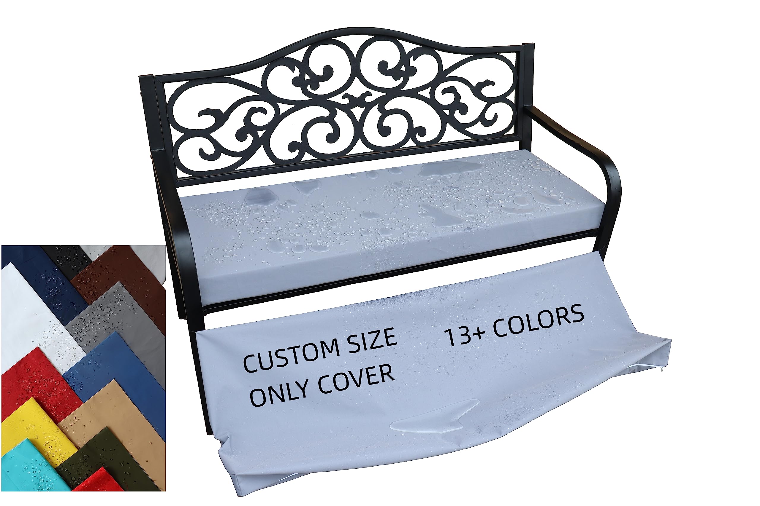 Custom Waterproof Couch Cushion Covers - Patio Chair & Outdoor Furniture Slipcovers - Bench Seat Covers Replacement (16+ Colors) - Perfect for Living Room, Garden, Poolside & RV Decor