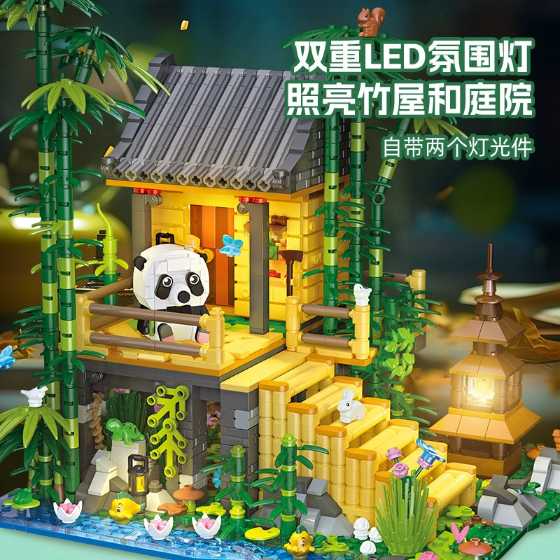 JESTAR 59093 Bamboo House Building Blocks Set - 1945 PCS Creative DIY Toy for Kids & Adults - Perfect for Home Decoration, Gift Giving & Relaxing Playtime
