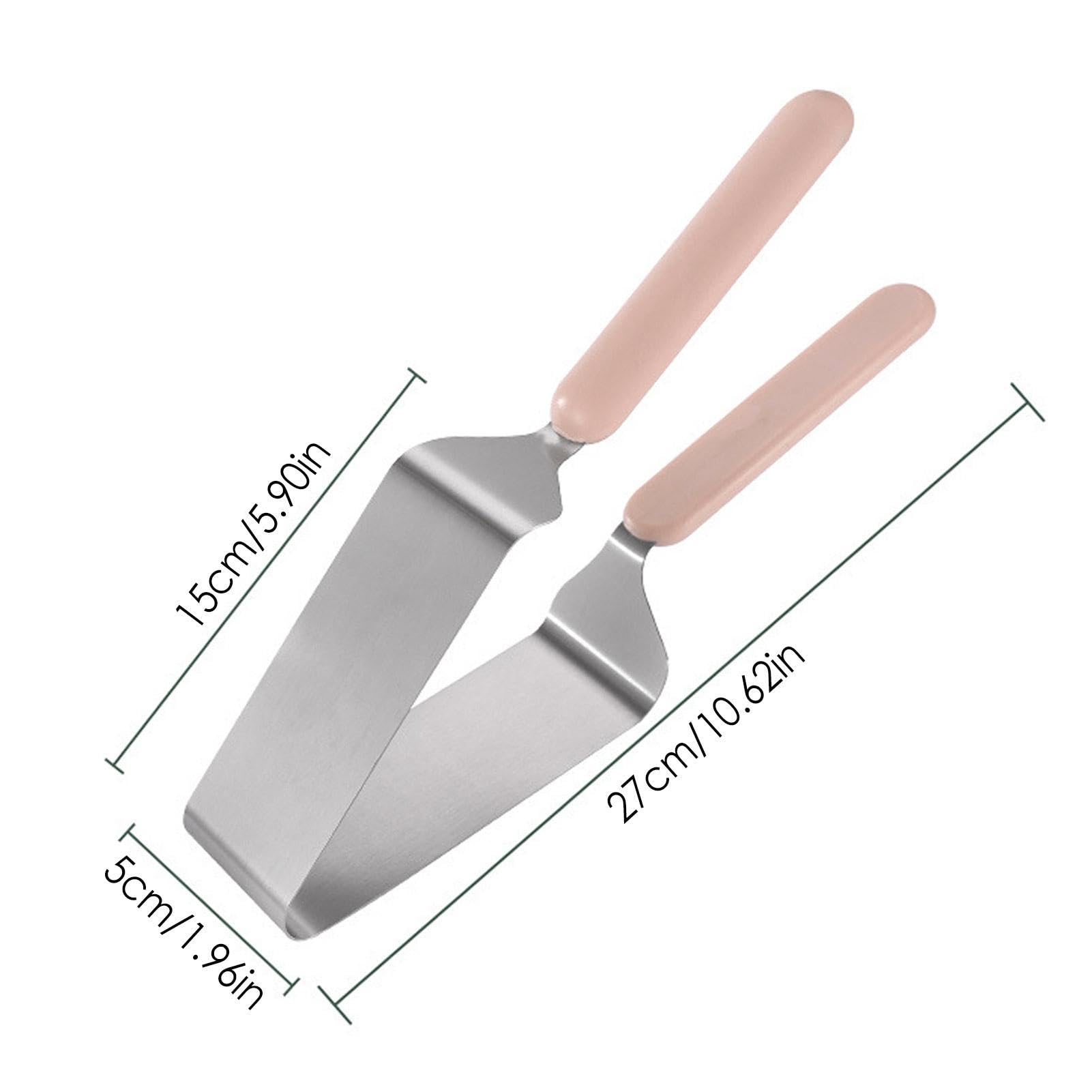 DUDOK 1/2 Pcs Stainless Steel Cake Slicer - 27x5cm Adjustable Pie Cutter & Cake Spatula with Double Ergonomic Handle | Durable Cake Knife for Birthday Parties, Wedding Cakes, Pastries & Desserts | Perfect for Professional Bakers & Home Baking Enthusiasts