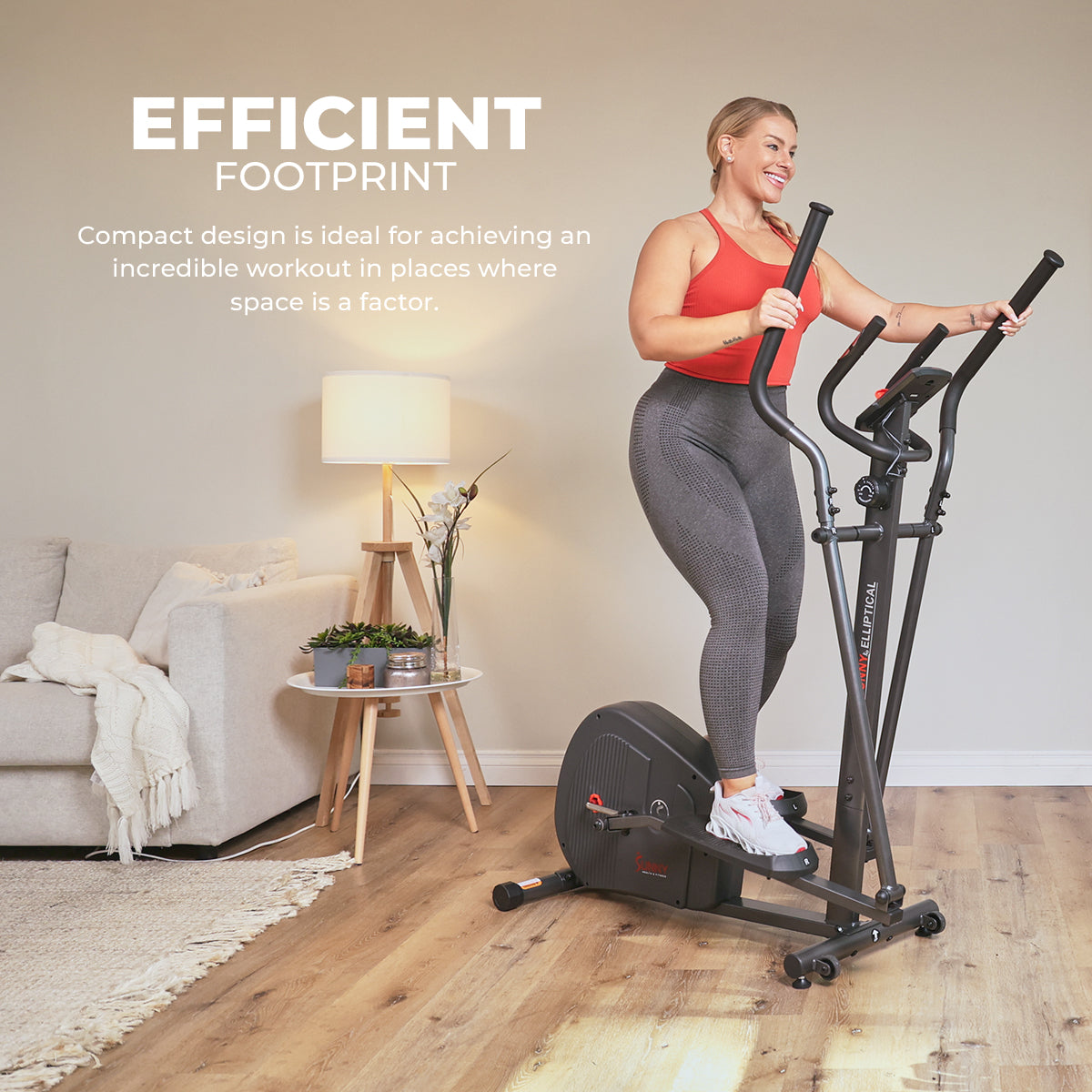 Endurance Series Smart Elliptical Trainer - Low Impact Cardio Machine for Home Gym, Full Body Workout Equipment with Digital Display | Perfect for Small Spaces, Apartment Fitness & Weight Loss