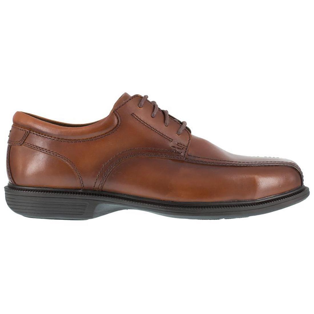 Coronis Steel Toe Dress Oxford Work Shoes for Men - Comfortable Slip Resistant Brown Leather Safety Shoes for Construction, Warehouse & Office Work