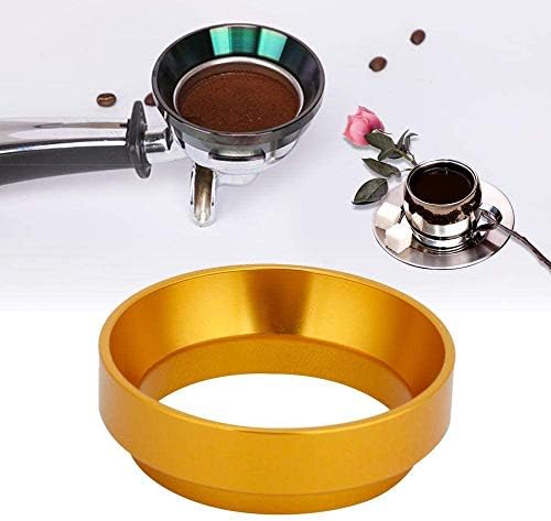 Premium 58MM Aluminum Espresso Dosing Funnel - Universal Coffee Powder Dispenser for Barista Tools & Coffee Maker Accessories (Gold) - Perfect for Home Brewing & Professional Espresso Machines