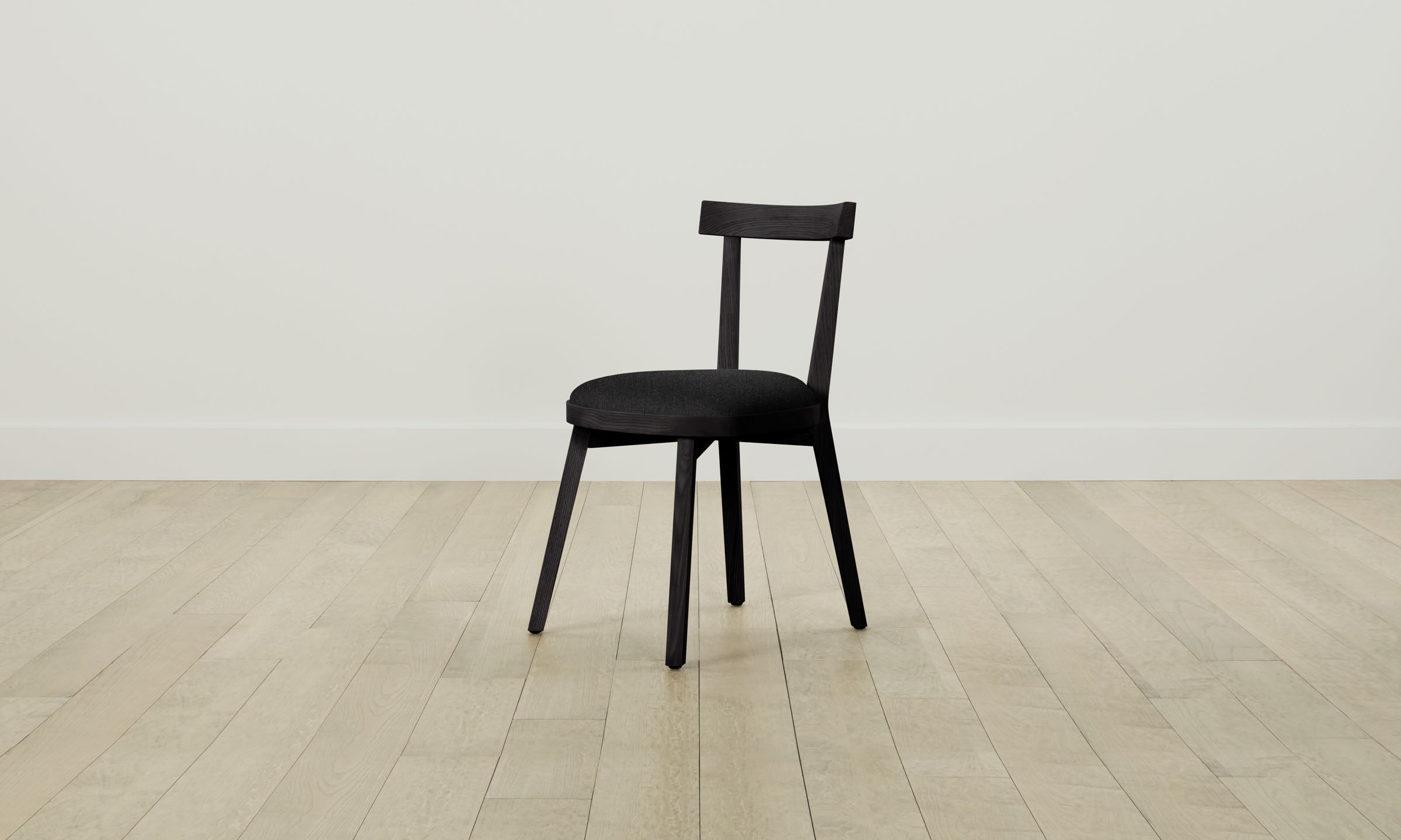 Allen Dining Chair - Italian Brushed Wool Upholstered Seat - Modern Kitchen & Dining Room Furniture for Home & Restaurant Use