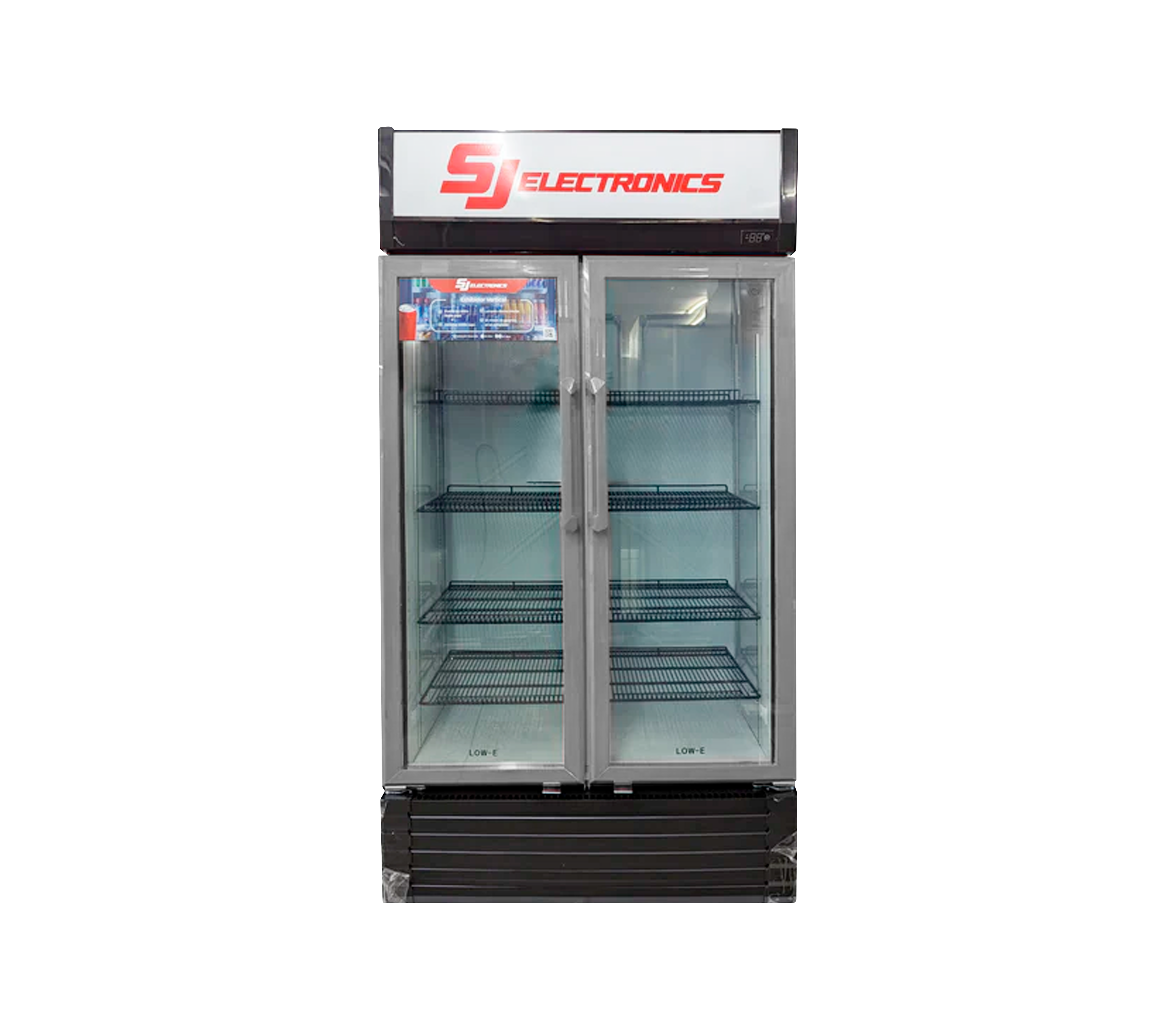 2-Door Vertical Display Freezer 450L - SJ 450 Commercial Refrigerator for Restaurants, Grocery Stores & Retail Shops | SJ Electronics