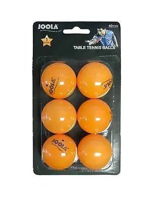 Joola Leisure 1 Star Table Tennis Balls - 6 Pack Orange Ping Pong Balls for Practice & Recreational Play - Perfect for Home, Backyard, and Indoor Games