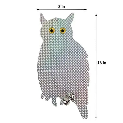 Owl Bird Repellent Reflective Holographic Scare Tape - 2 Pack for Garden, Farm & Outdoor Pest Control - Durable & Weatherproof Bird Deterrent