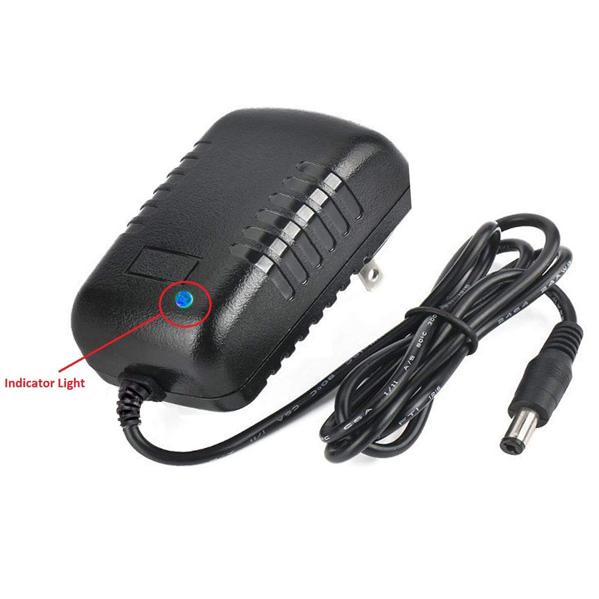 12V 2A Power Adapter with 4-Way Splitter - AC to DC Converter (100V-240V) for Security Cameras, DVR Systems & LED Strip Lights - FCC Certified 2.1x5.5mm Universal Power Supply - Perfect for Home Security & DIY Lighting Projects