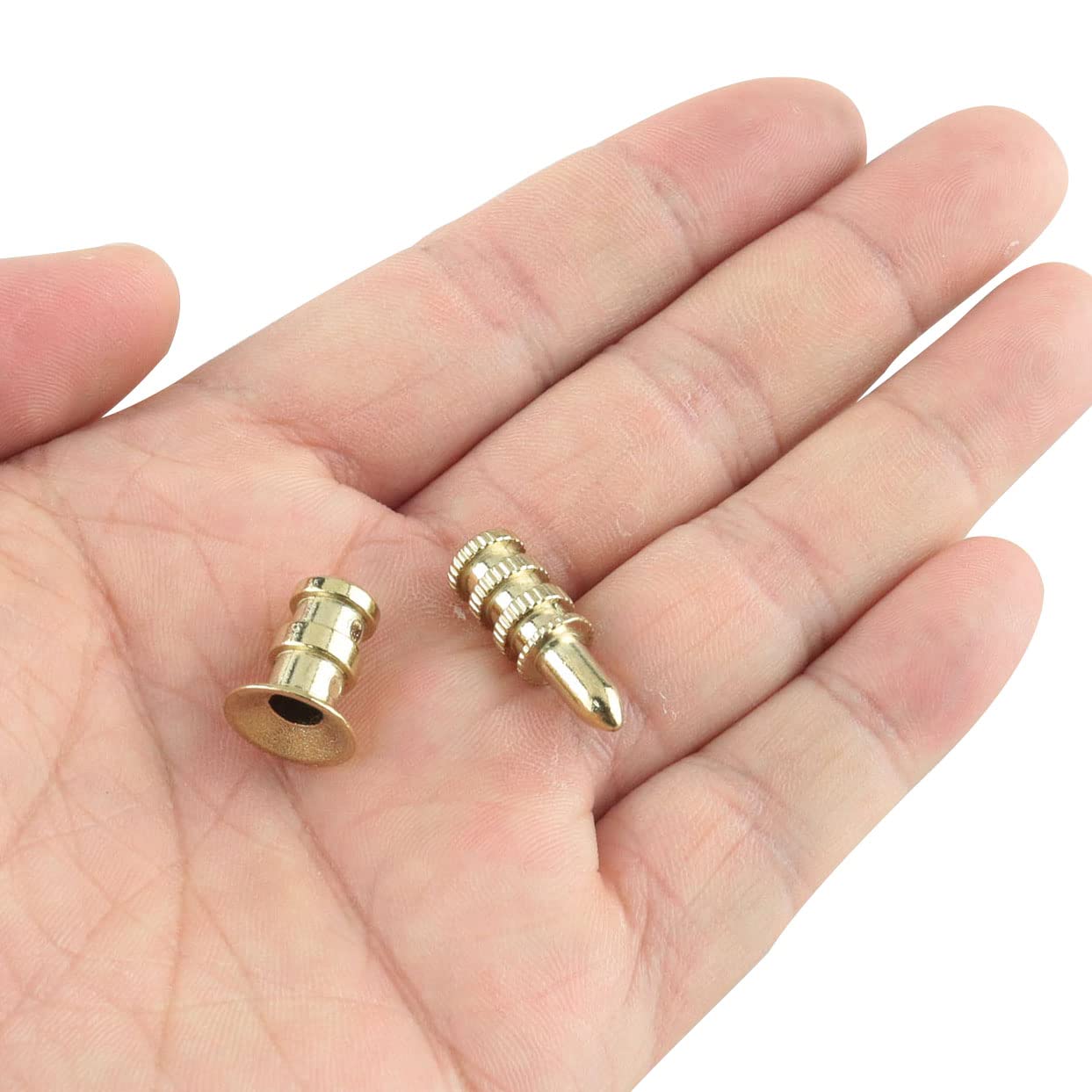 10 Sets Golden Zinc Alloy Table Leaf Alignment Pins with Sockets - Heavy Duty Table Top Connectors for Extendable Dining Tables, Perfect for DIY Furniture Assembly & Table Leaf Alignment
