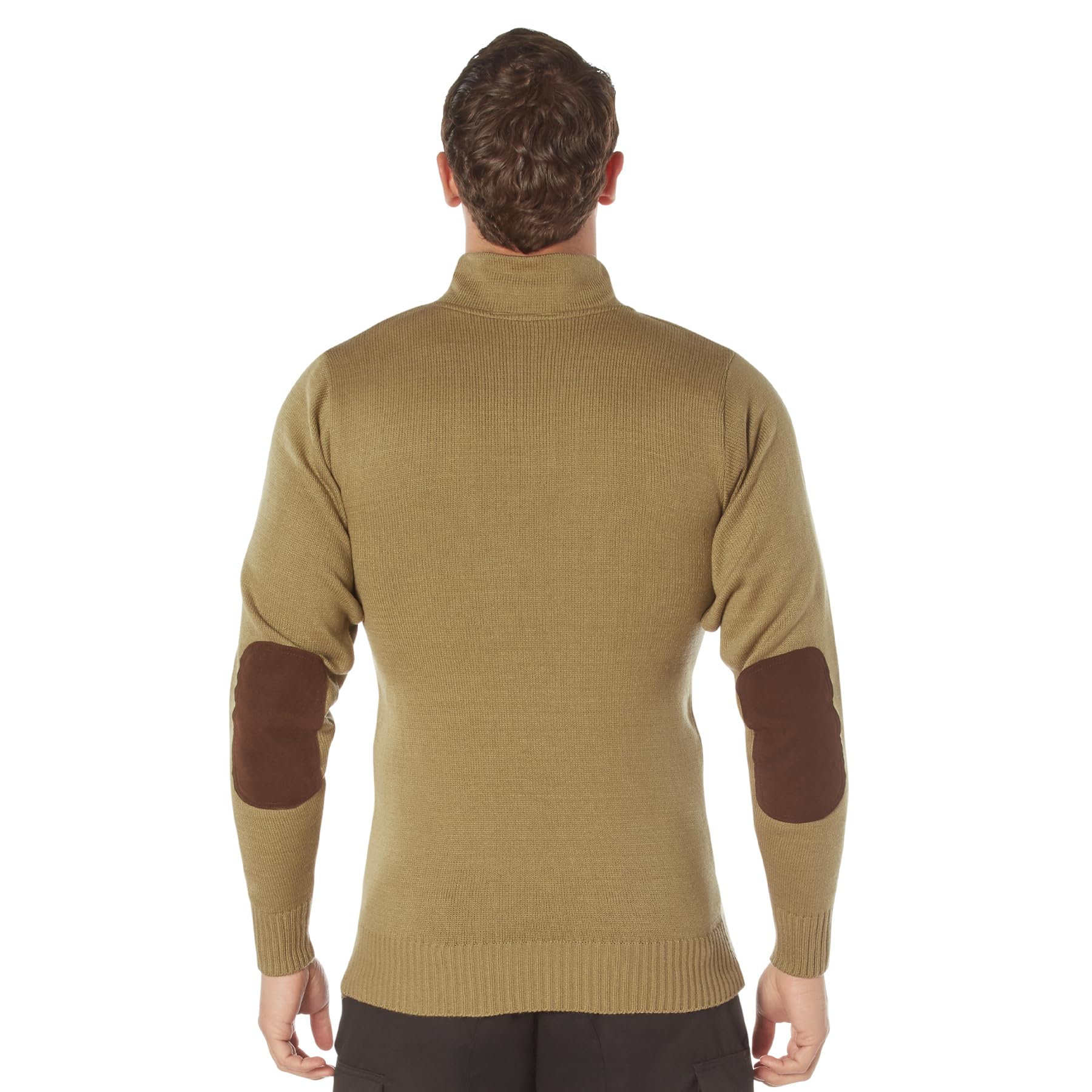 Rothco Vintage WWII Style Tactical Henley Military Sweater with Sleeve Patches - Warm Pullover for Outdoor Adventures, Military Reenactments & Casual Wear