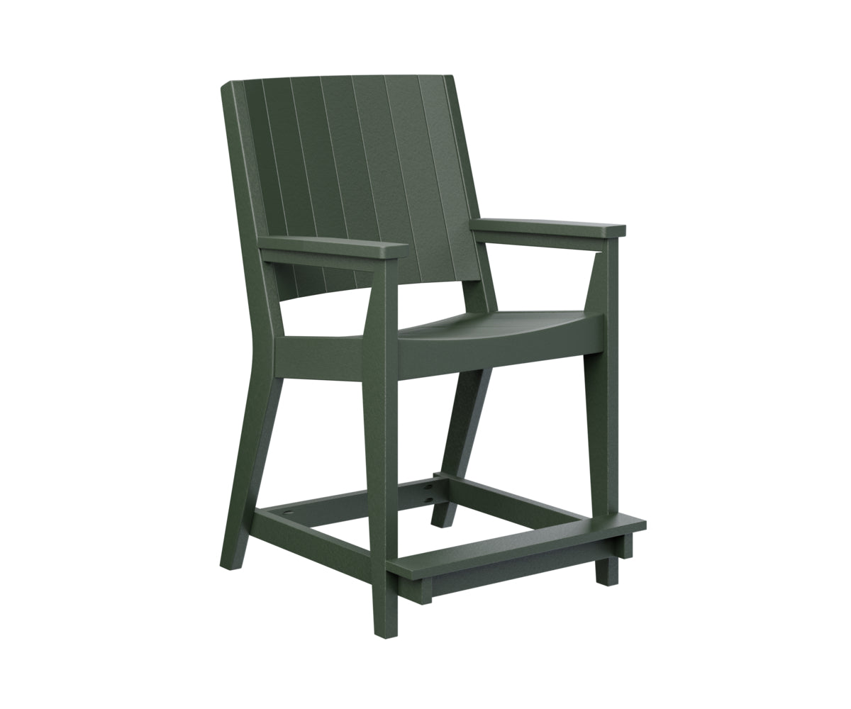 Berlin Gardens Mayhew Chat Counter Chair - Stylish Bar Stool for Kitchen Island, Breakfast Nook & Home Decor - Durable Indoor/Outdoor Use