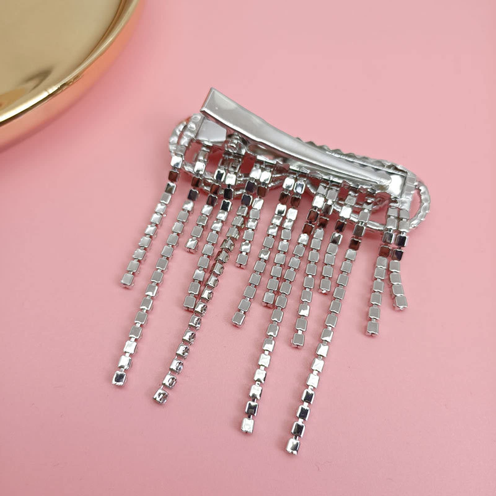 Luxury Crystal Rhinestone Butterfly Hair Clip - Elegant Tassel Barrette Hair Accessories for Women & Girls | Perfect for Weddings, Parties & Everyday Wear