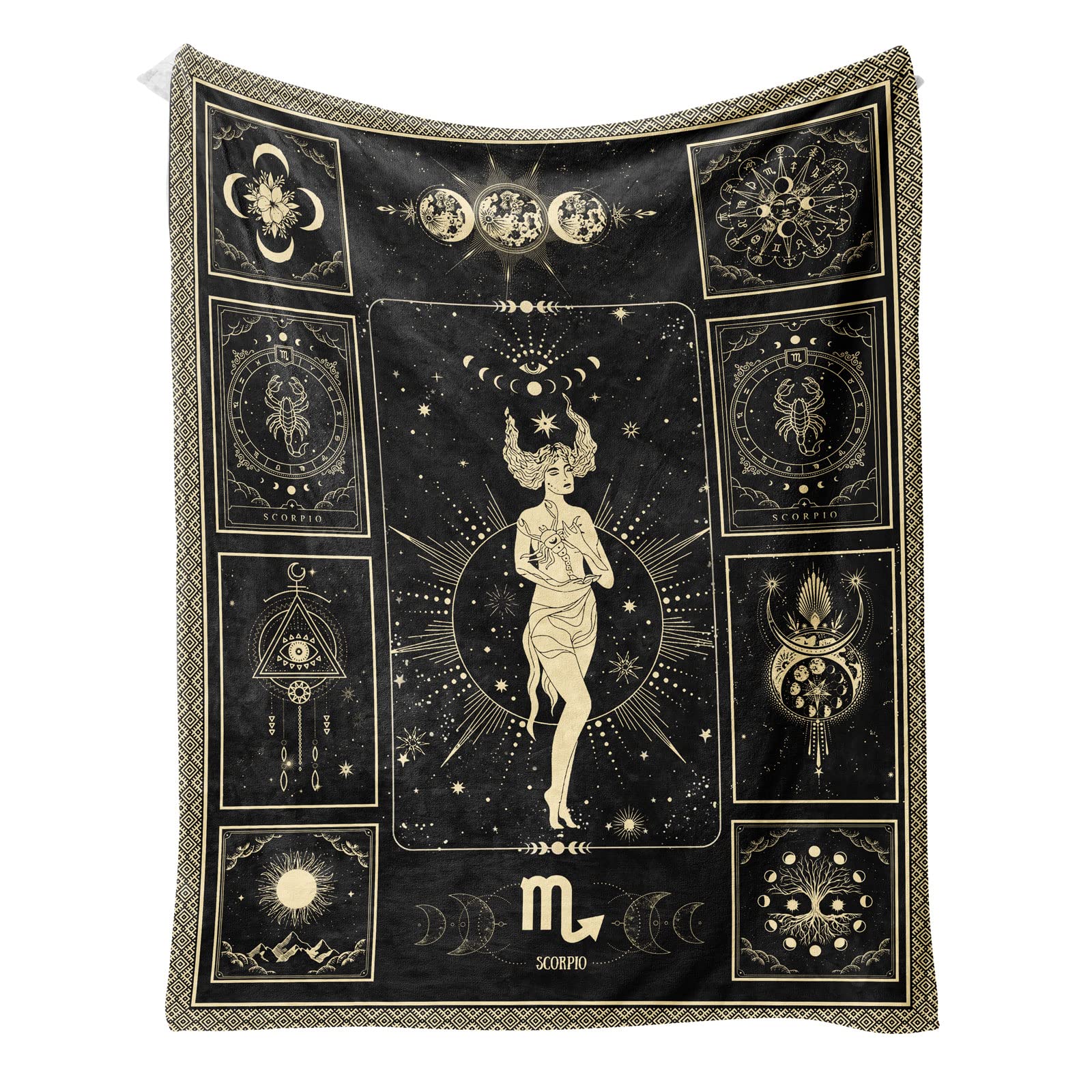 Scorpio Constellation Blanket - Soft Astrology Sign Throw Blanket for Women & Men | 80x60 Inch Cozy Witchy Room Decor | Perfect for Birthday Gifts, Home Decor & Stargazing
