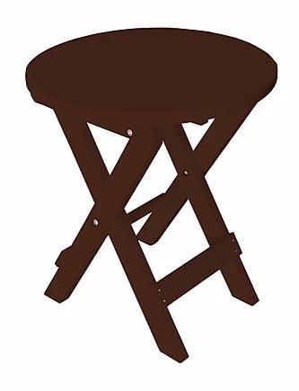 A&L Furniture Poly Coronado 30-Inch Round Folding Bistro Table - Outdoor Patio, Garden, Balcony Dining Set for Small Spaces