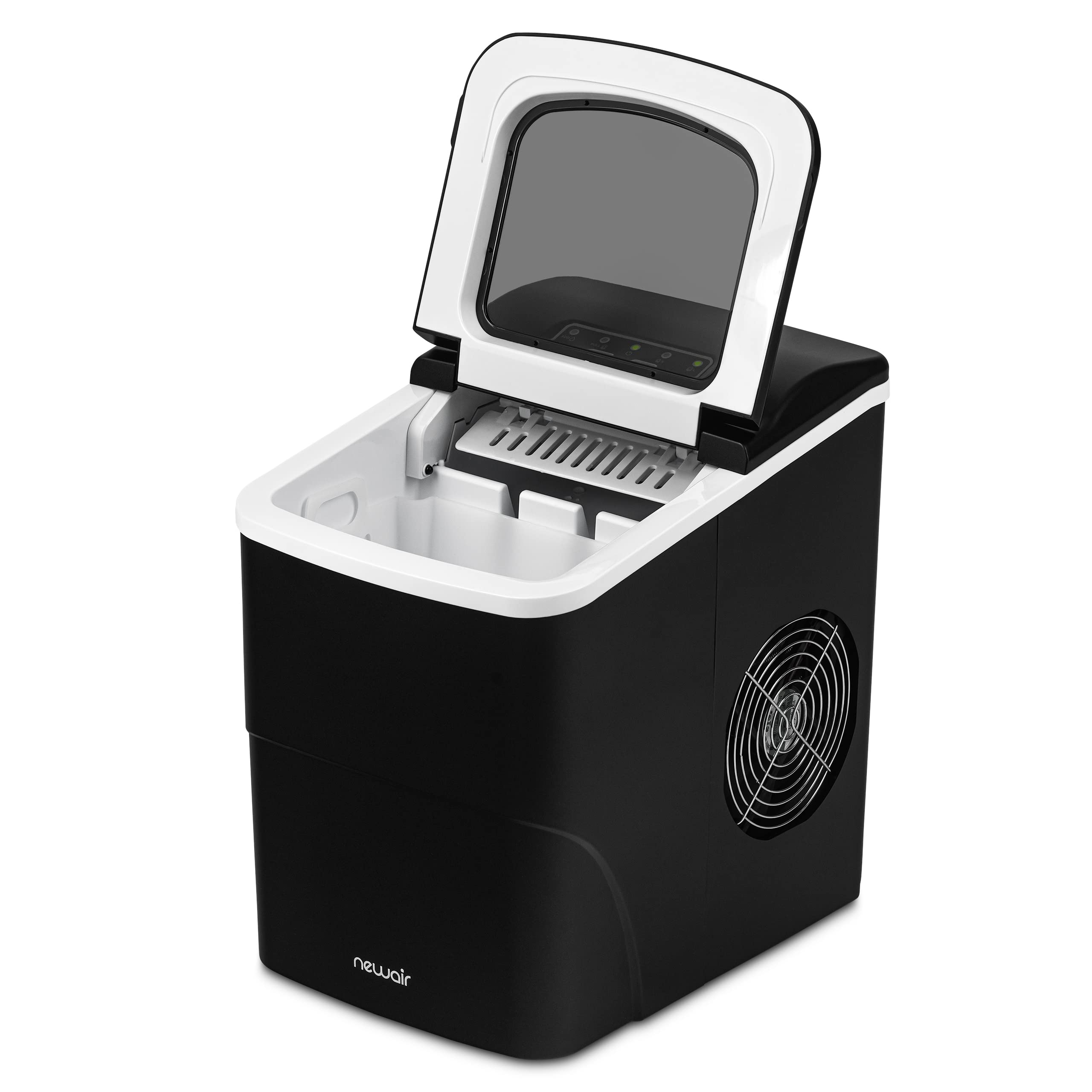 Newair 26 lbs. Countertop Bullet Ice Maker - Portable Ice Machine in Matte Black with Intuitive Controls | Large & Small Ice Size Options | Easy to Clean BPA-Free Parts | Perfect for Cocktails, Whiskey, Soda & Beverages | Ideal for Home Bars, Parties & Office Use