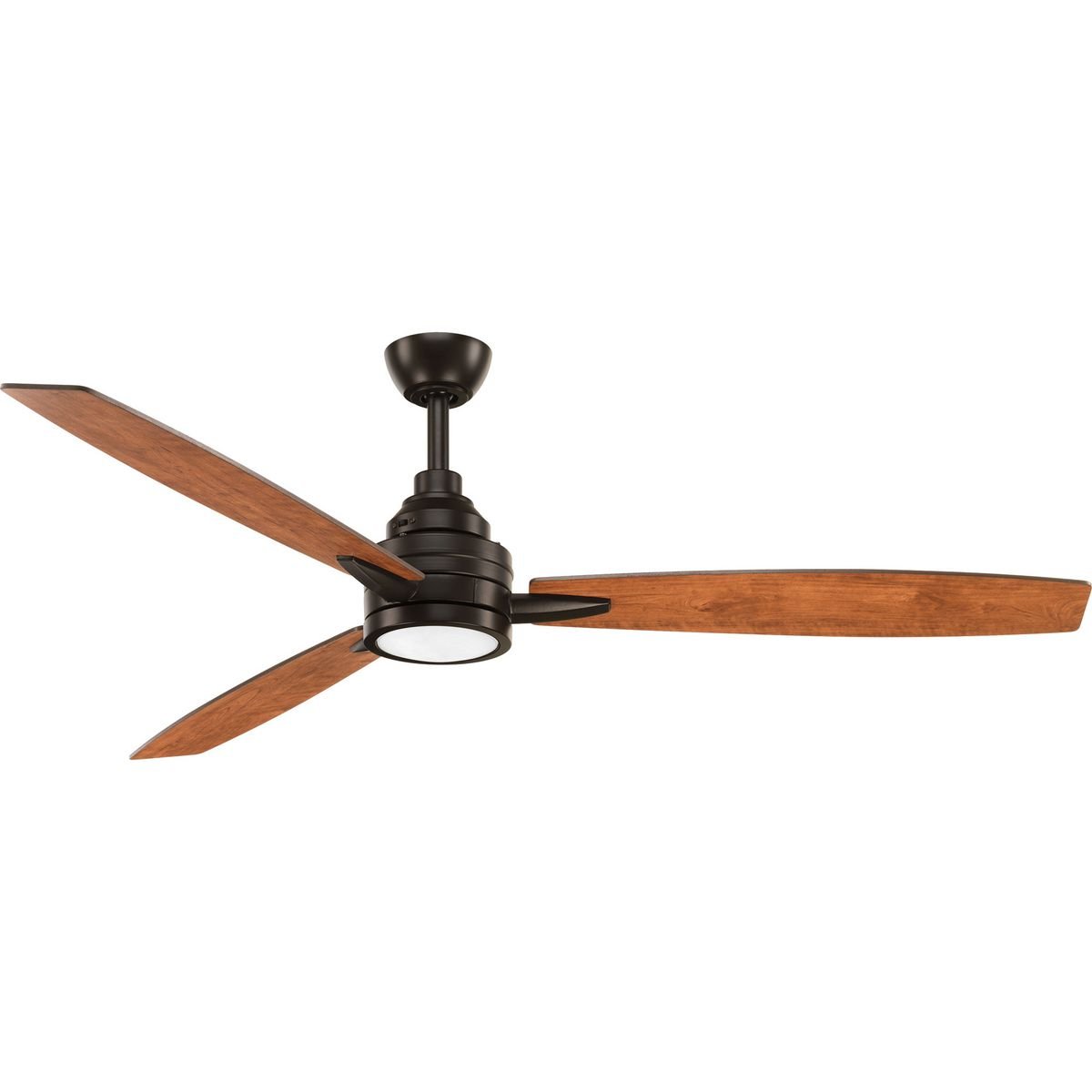 Progress Lighting P2554-2030K 3-Blade Bronze Ceiling Fan with Light Kit - Perfect for Living Room, Bedroom & Patio Cooling