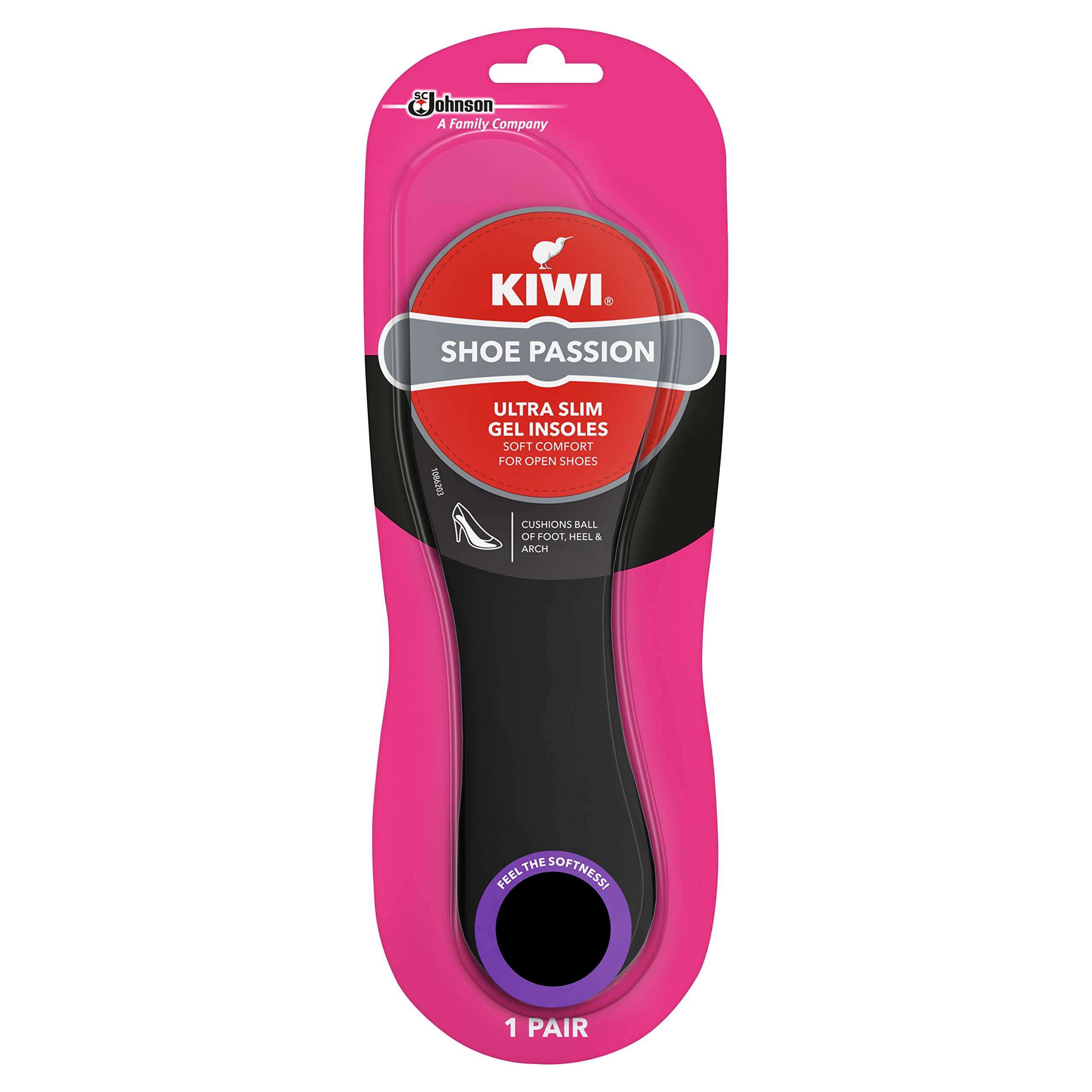 KIWI Ultra Slim Shoe Insoles for Women - All Day Comfort & Shock Absorption - Perfect for Running, Walking & Work Shoes